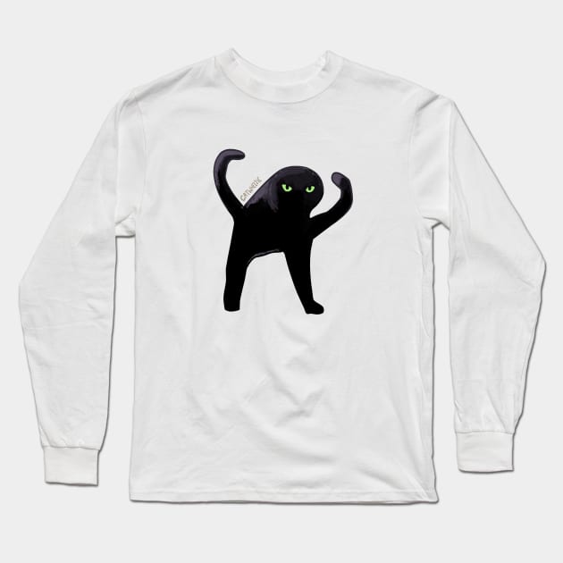 Angry Long Sleeve T-Shirt by Catwheezie